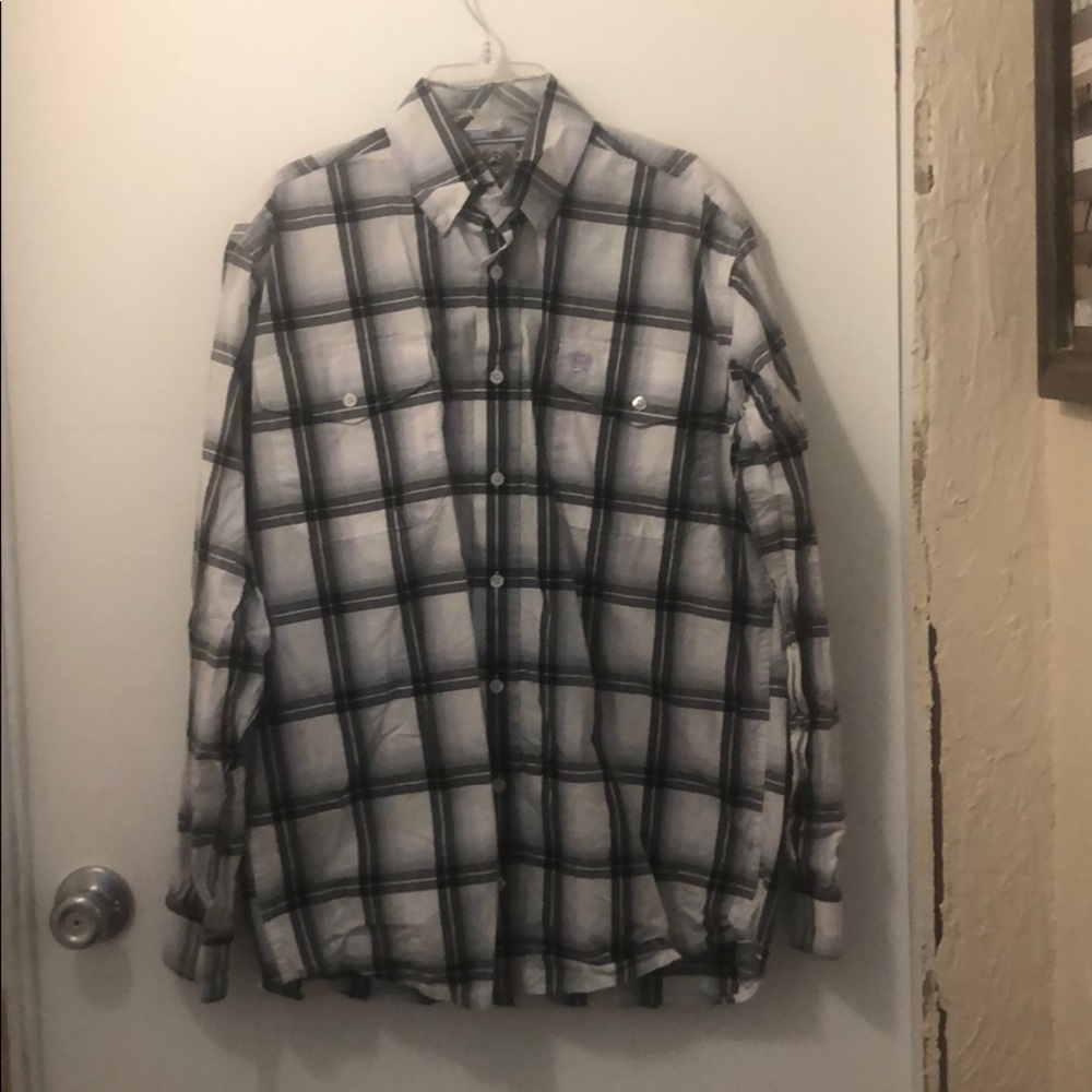 Men’s Long Sleeve Cinch Button Down Shirt